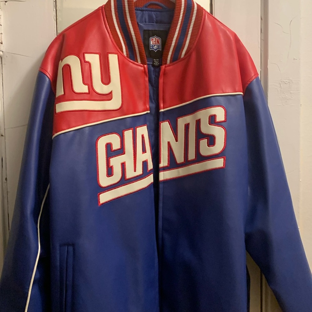 Faux leather New York Giants jacket.